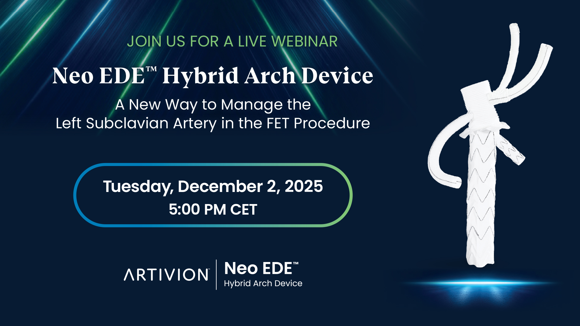 Artivion - Neo-EDE Webinar Artivion - Neo-EDE Webinar