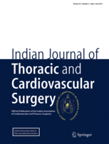 <br />
Indian Journal of Thoracic and Cardiovascular Surgery